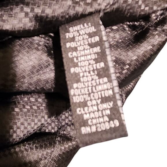 Alfani Wool Cashmere Button Front Pea Coat Jacket Classic Winter L - Picture 5 of 5